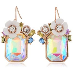 COPY - COPY - Betsey Johnson Flower Stone Drop Earrings